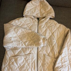 Cozy quilted cream jacket